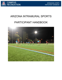 arizona intramural sports participant handbook