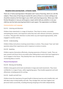 Early Learning Goals - Crockerton Primary School