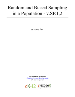 Random and Biased Sampling in a Population