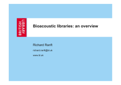 Bioacoustic libraries: an overview