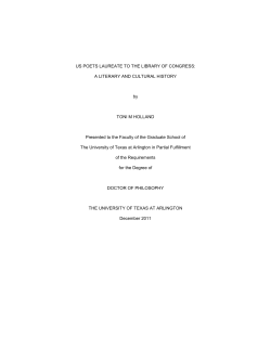 US Poets Laureate: A Literary And Cultural History