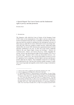 A Special Regard: The Court of Justice and the fundamental