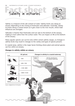 Waterwatch Estuary Guide:fact sheets and work sheets