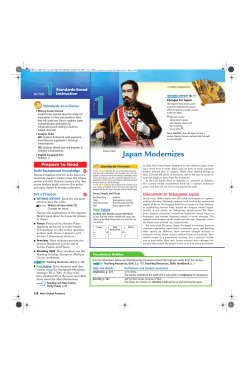 Japan Modernizes - Modesto City Schools