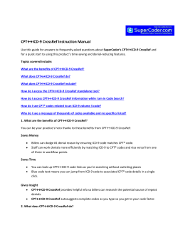 CPT&harr;ICD-9 CrossRef Instruction Manual