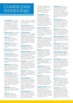 Coastal zone terminology