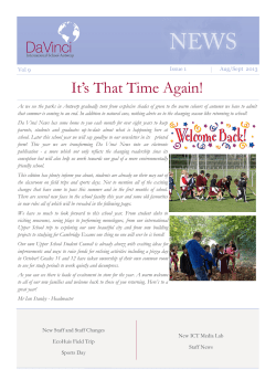 It`s That Time Again! - Da Vinci International School