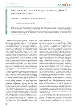 Distribution and natural history of carnivorous plants of
