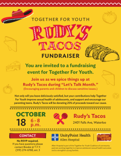 See flyer for details