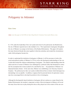 Polygamy in M&uuml;nster - Starr King | School for the Ministry