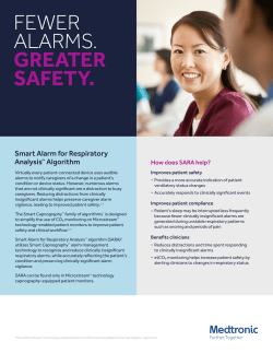 Smart Alarm for Respiratory Analysis&trade; Information