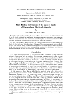 Tight-binding calculations of the valence bands of diamond and