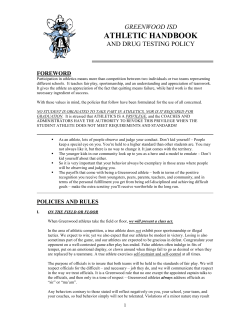 2016-2017 Athletic Student Handbook