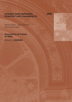 Interest rate dispersion in deposit and loan