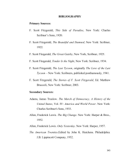 F. Scott Fitzgerald, This Side of Paradise, New York