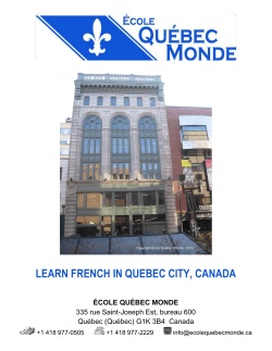 learn french in quebec city, canada