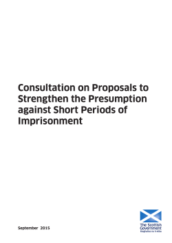 Consultation on Proposals to Strengthen the Presumption against