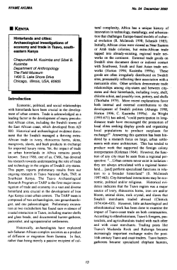 Hinterlands and cities: Archaeological investigations of economy