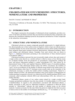 CHAPTER 2 CHLORINATED SOLVENT CHEMISTRY