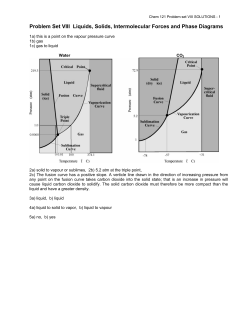Problem Set VIII Liquids, Solids, Intermolecular Forces and Phase