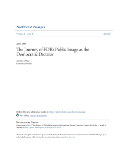 The Journey of FDR`s Public Image as the
