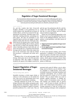 Do Not Support Regulation of Sugar