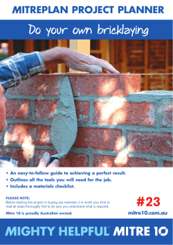 Do your own bricklaying r own laying