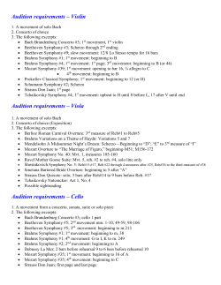 Audition requirements - Bangor Symphony Orchestra