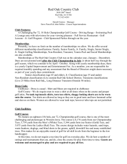 Club Features - Red Oak Country Club