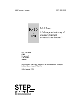 A Shumpeterian theory of underdevelopment