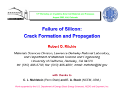 Failure of Silicon: Crack Formation and Propagation