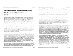 The Question of Orientalism by Bernard Lewis | The New York