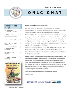 ONLC CHAT - Ontario Native Literacy Coalition