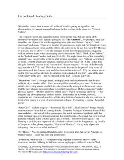 Liz Lochhead Reading Guide