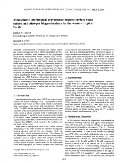 Atmospheric intertropical convergence impacts surface ocean