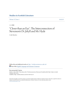 "Closer than an Eye": The Interconnection of Stevenson`s Dr. Jekyll