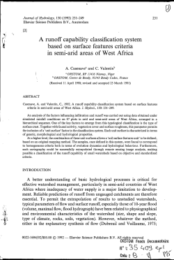 A runoff capability classification system based on surface features