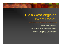 Did a West Virginian Invent Radio?