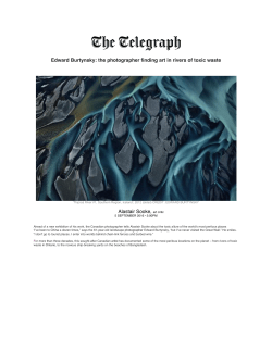 Edward Burtynsky: the photographer finding art in rivers of toxic