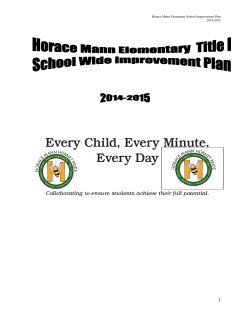 Horace Mann Title Plan - Rapid City Area Schools