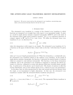 THE ATTENUATED X-RAY TRANSFORM