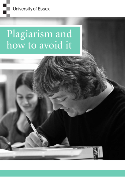 Plagiarism and how to avoid it