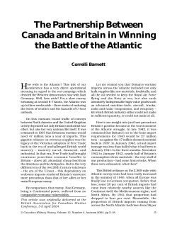 The Partnership Between Canada and Britain in Winning the Battle