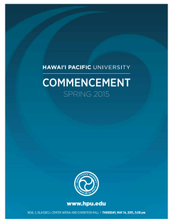 commencement - Hawai`i Pacific University