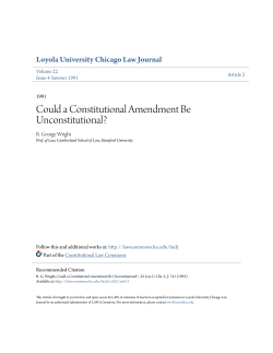 Could a Constitutional Amendment Be