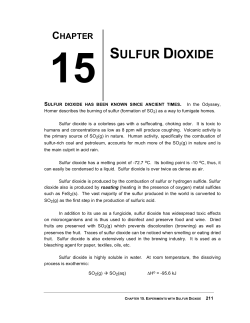 Chapter 15. Sulfur Dioxide - Mattson Creighton