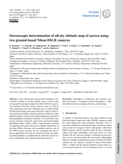Stereoscopic determination of all-sky altitude map of aurora using