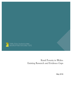 Rural Poverty in Wales - Public Policy Institute for Wales