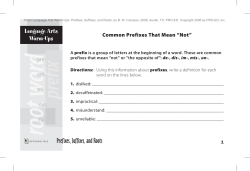 p fi prefix - Pro-Ed
