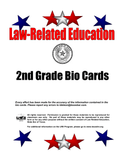 2nd Grade Bio Cards